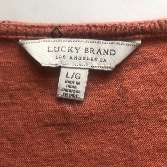 Lucky Brand Pink/Peach Flowy Embroidered Top, Size Large - Picture 6 of 12